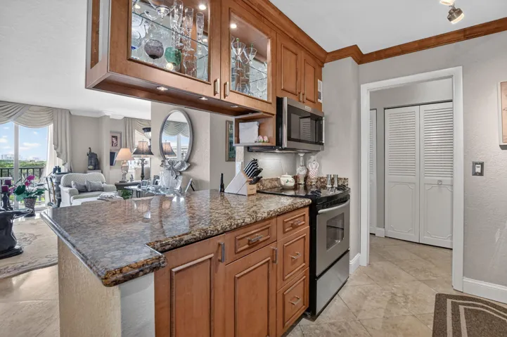 Kitchen has been open to living space. Great for entertaining.