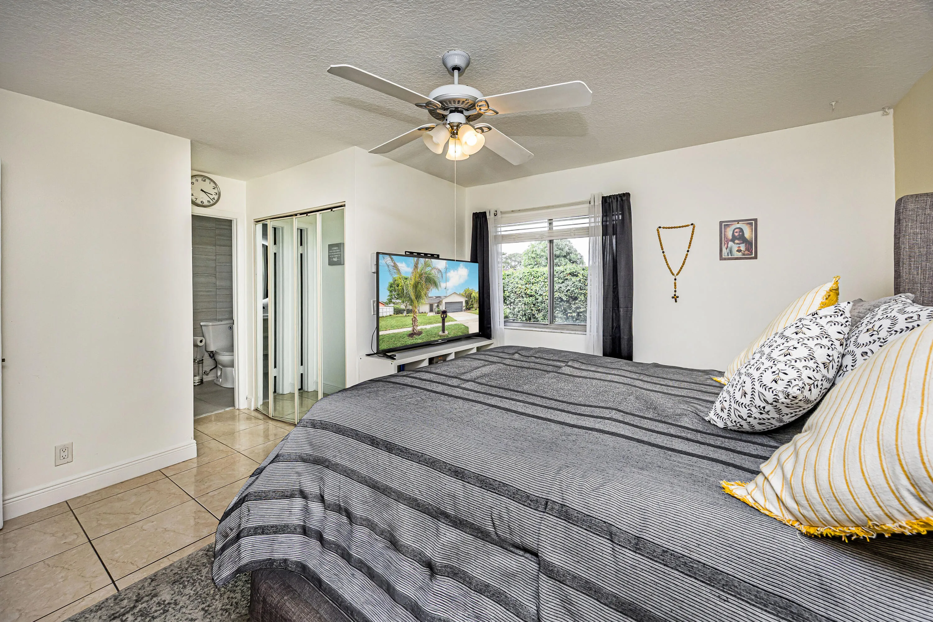 Master with walking closet and updated bathroom