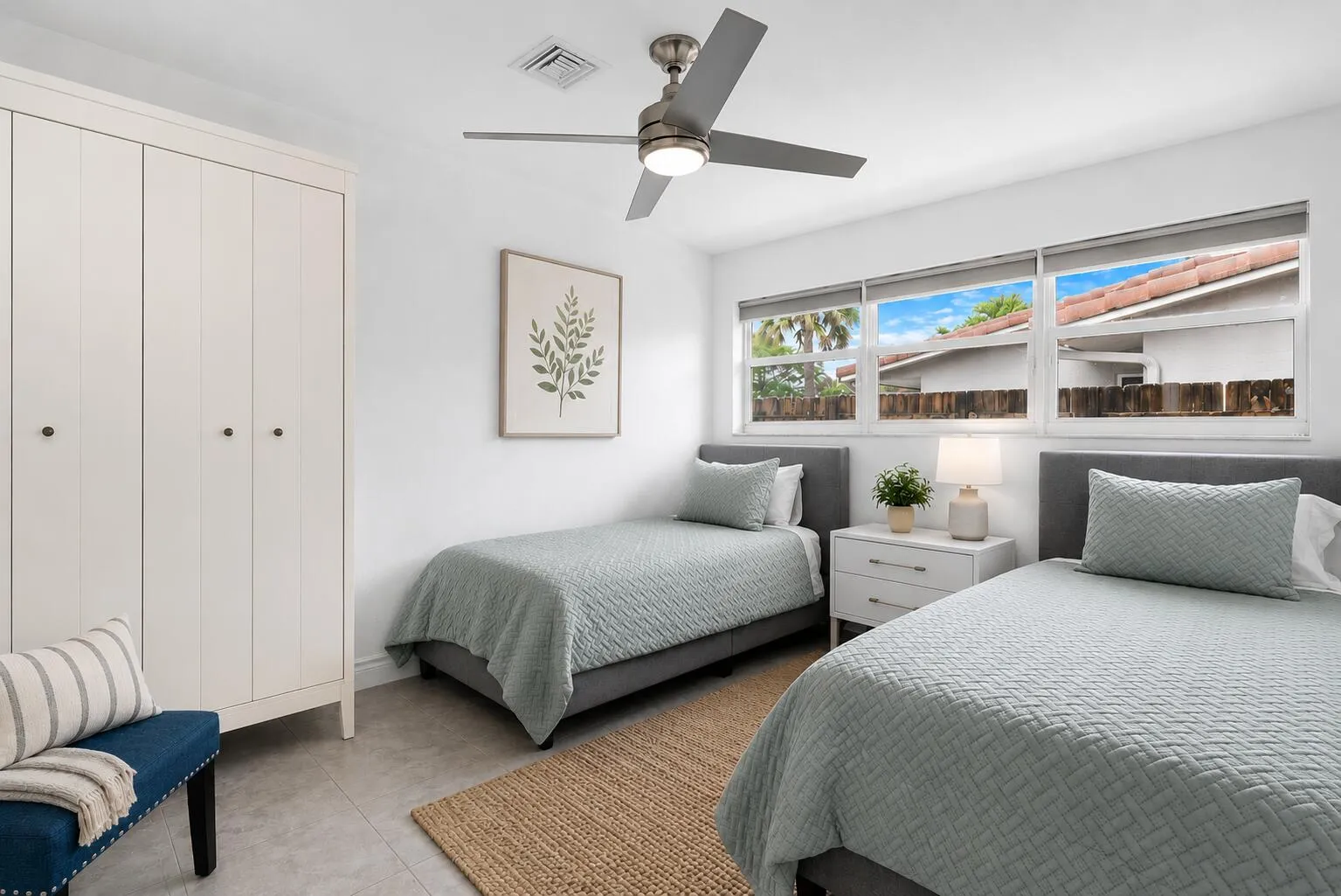 Virtually Staged Second Bedroom