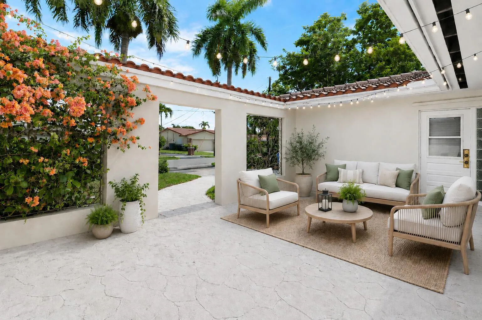 Virtually Staged Courtyard