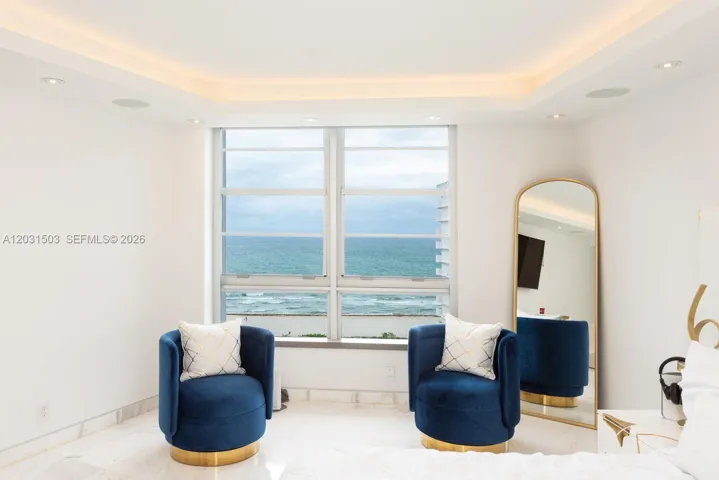 Sitting area in master bedroom.