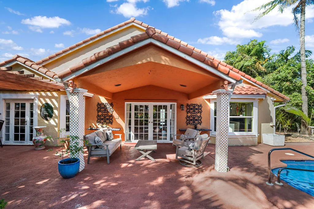 Covered patio.