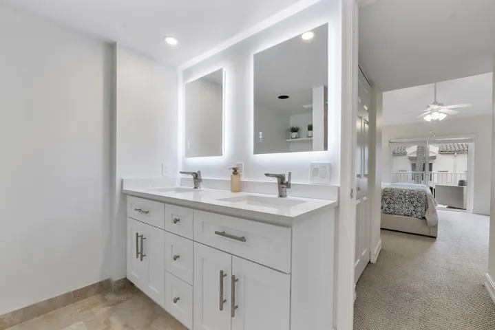 Primary bathroom with dual sink