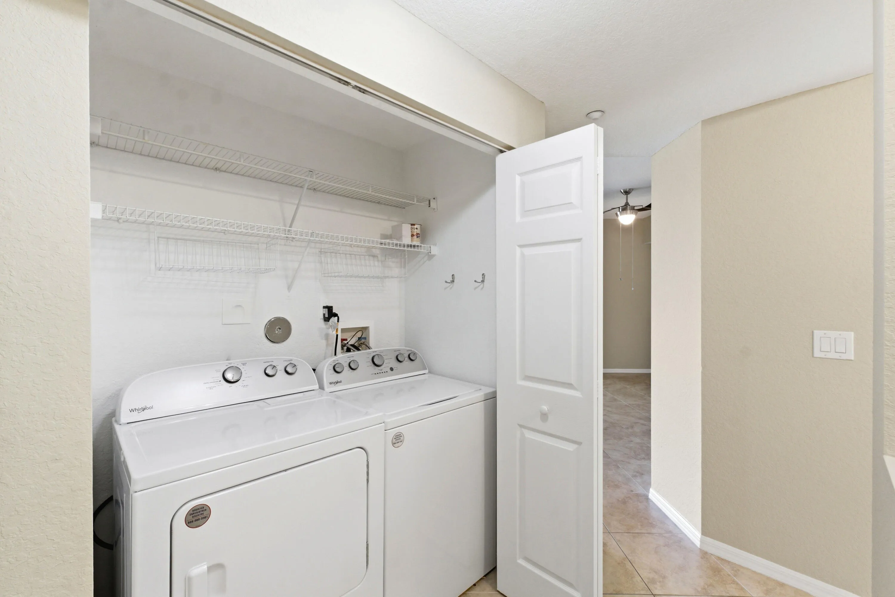 Full washer and dryer in unit