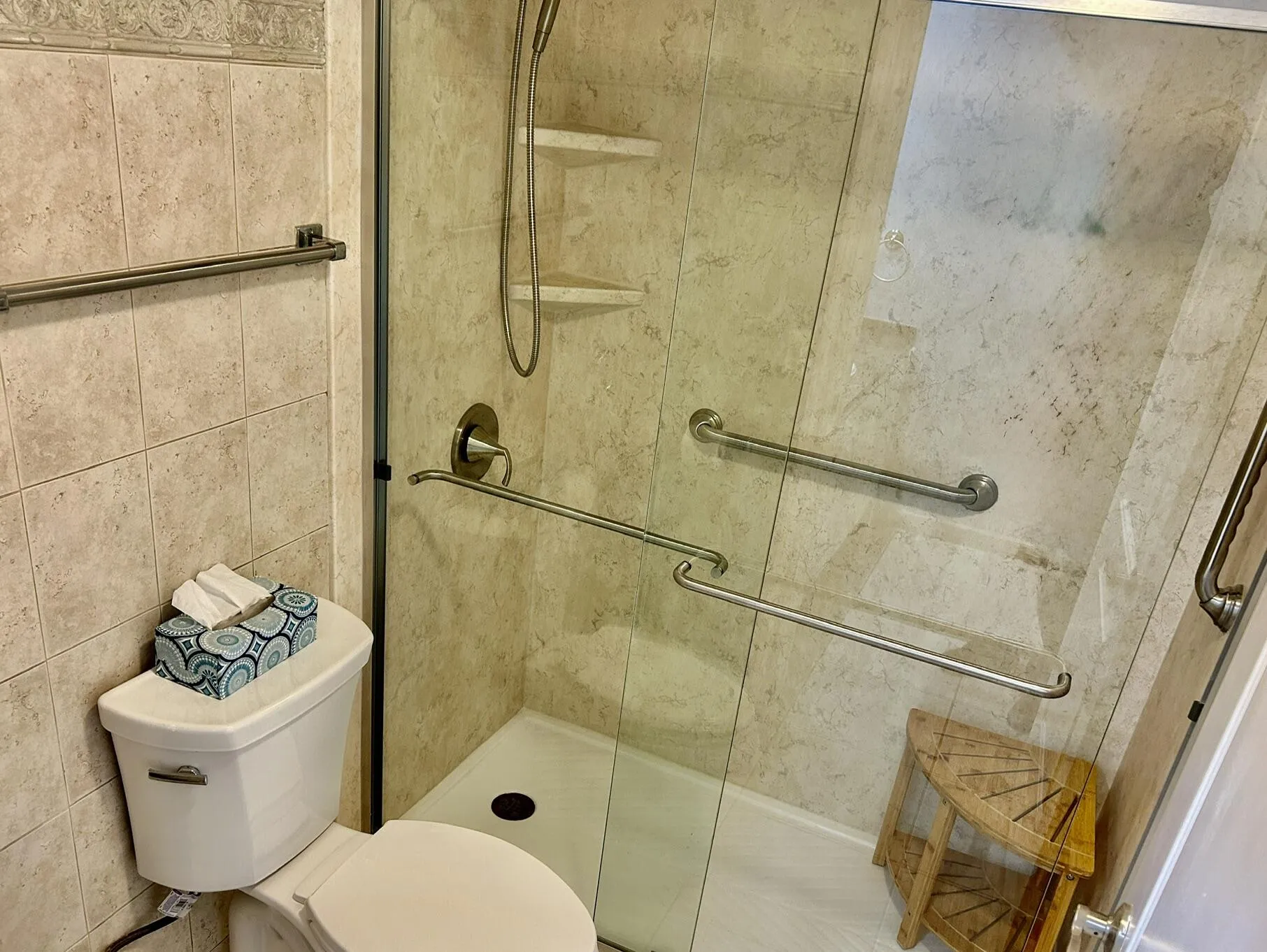 Remodeled bath.