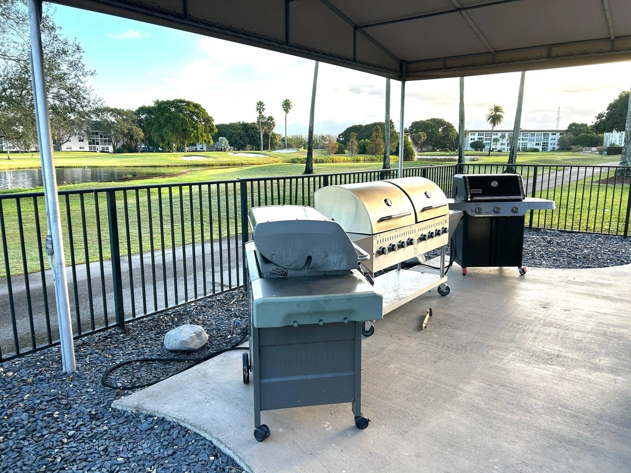 Barbecues at the main pool.