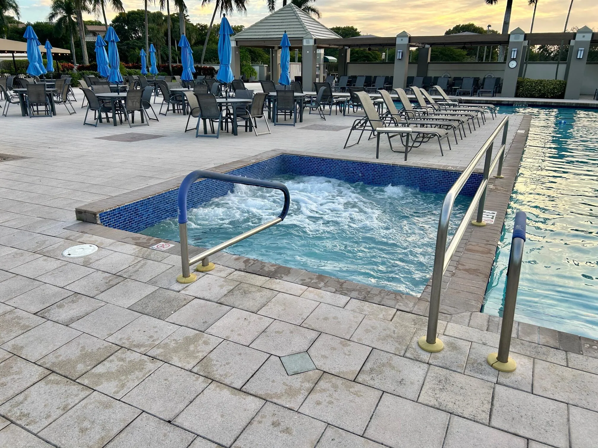 Hot tub located at the main pool.