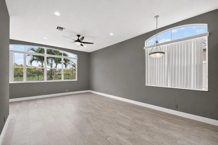 Kitchen table area and family room