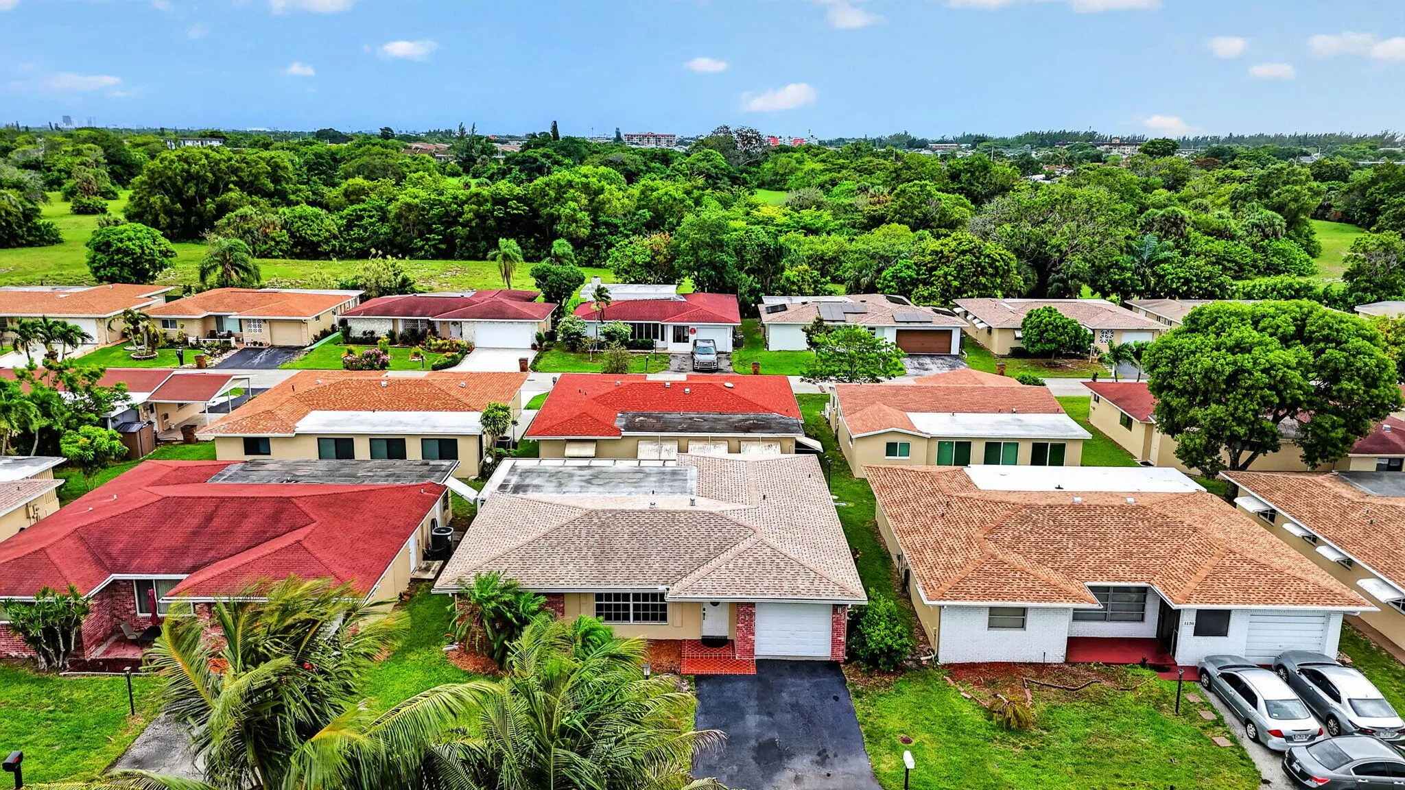 Aerial front view
