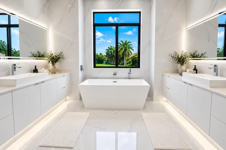 Separate Double Vanities