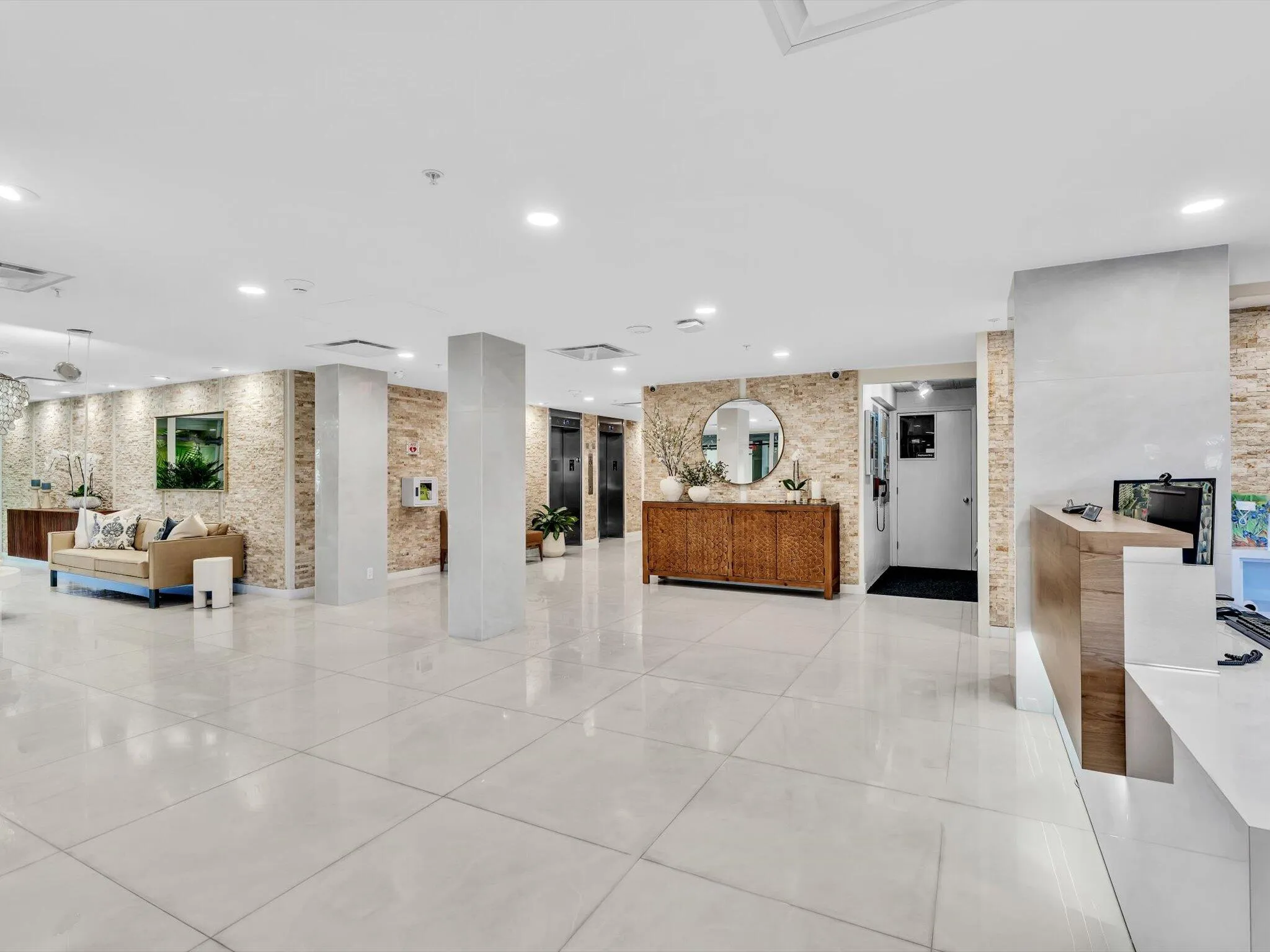 All new elevators and lobby