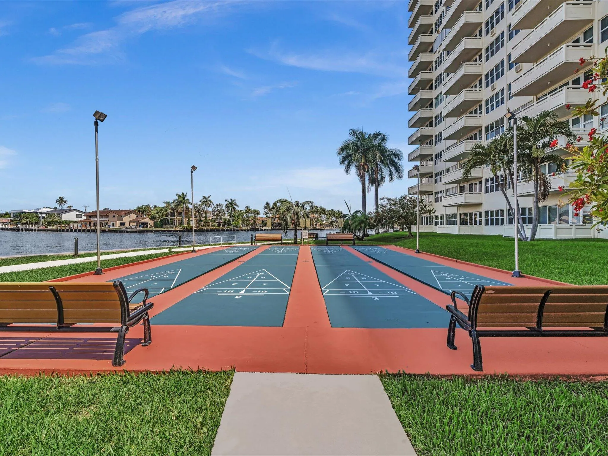 Shuffle board courts