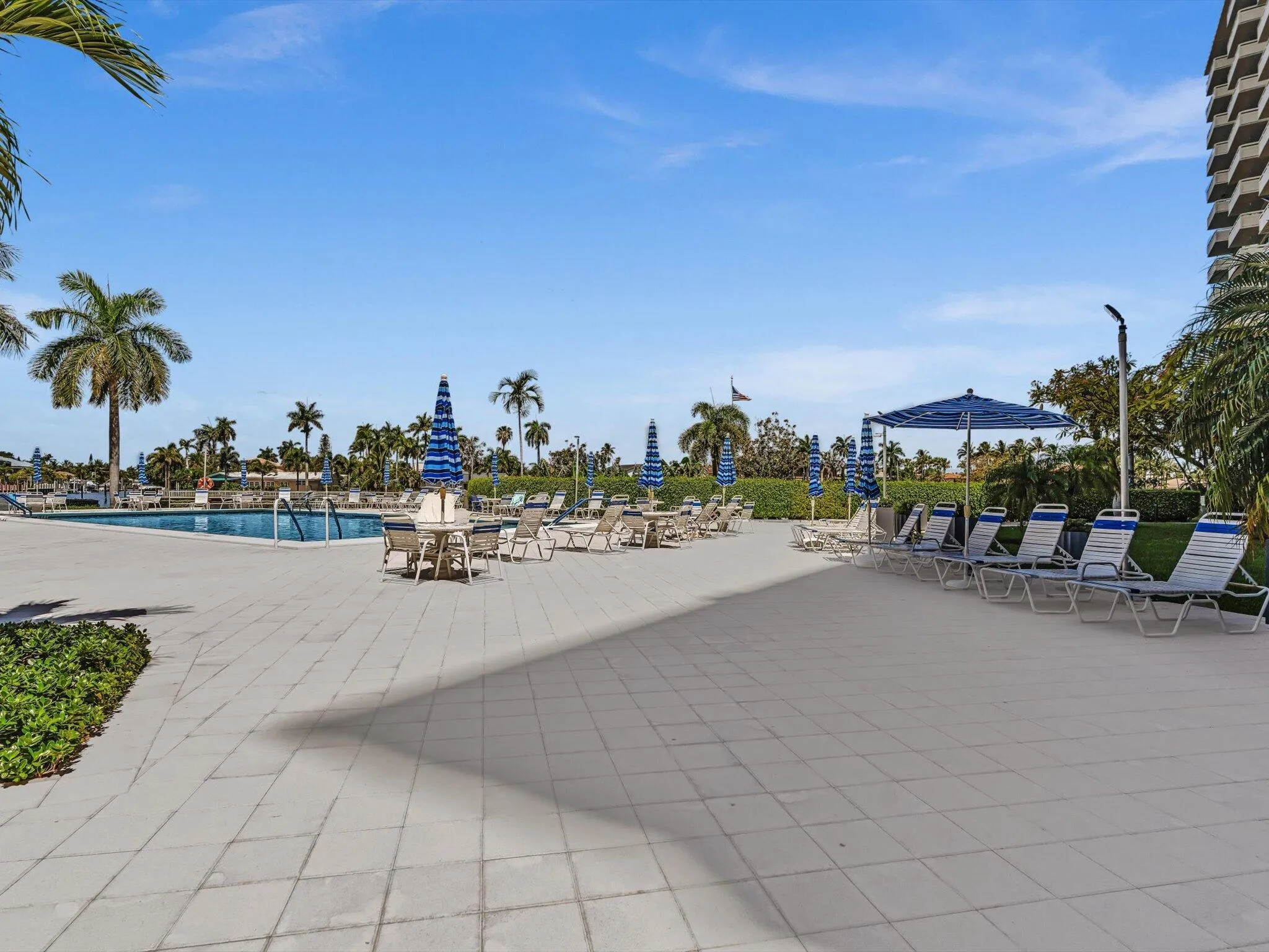 All new pool decking