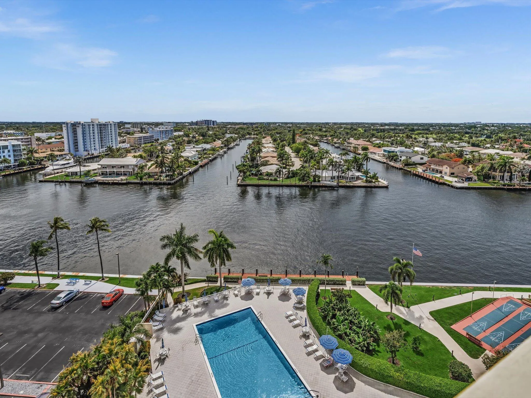 Amazing view over pool and IntraCoastal