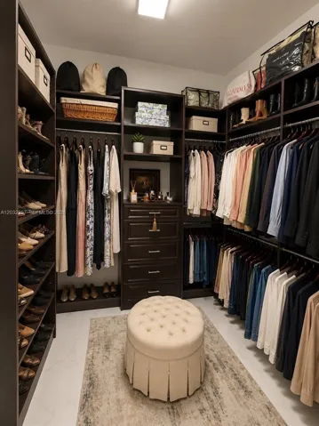 PRIMARY BEDROOM WALK IN CLOSET.