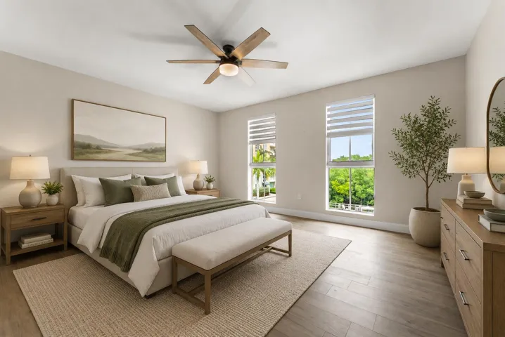 Virtually Staged Primary Bedroom