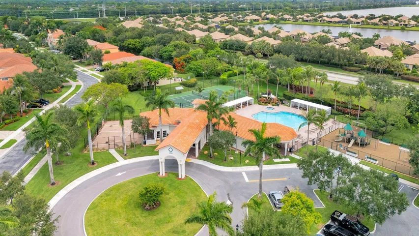 Aerial clubhouse front