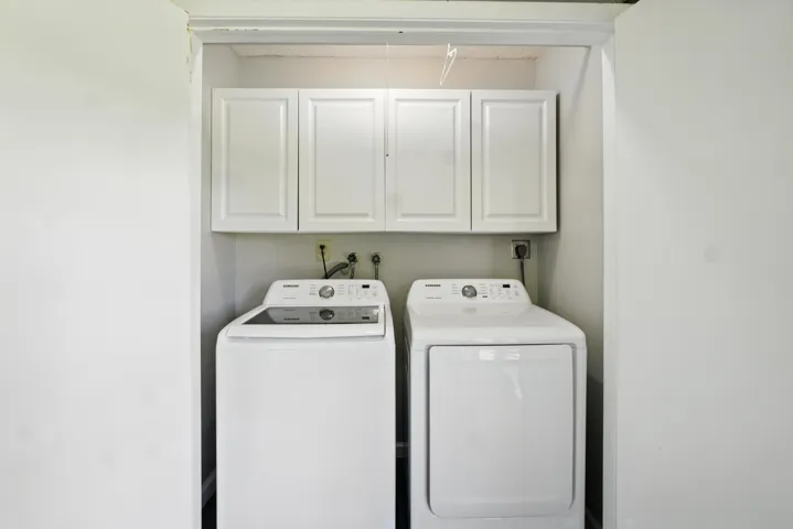 enclosed laundry room