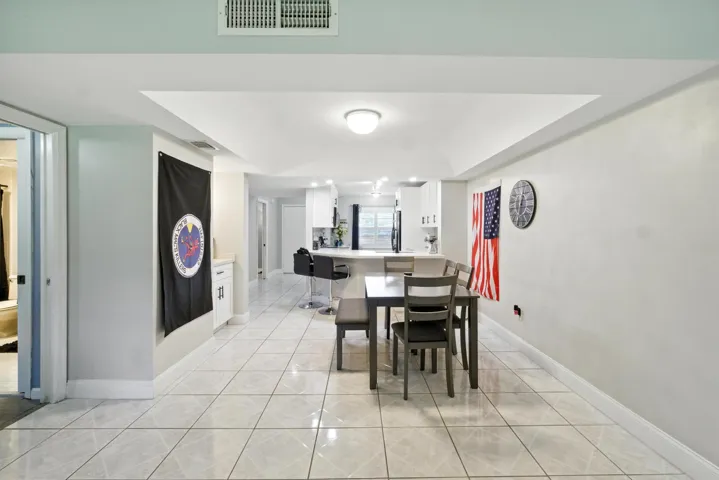 Dining area view of kitchen
