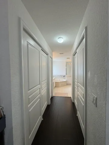 master bedroom hallway to bathroom