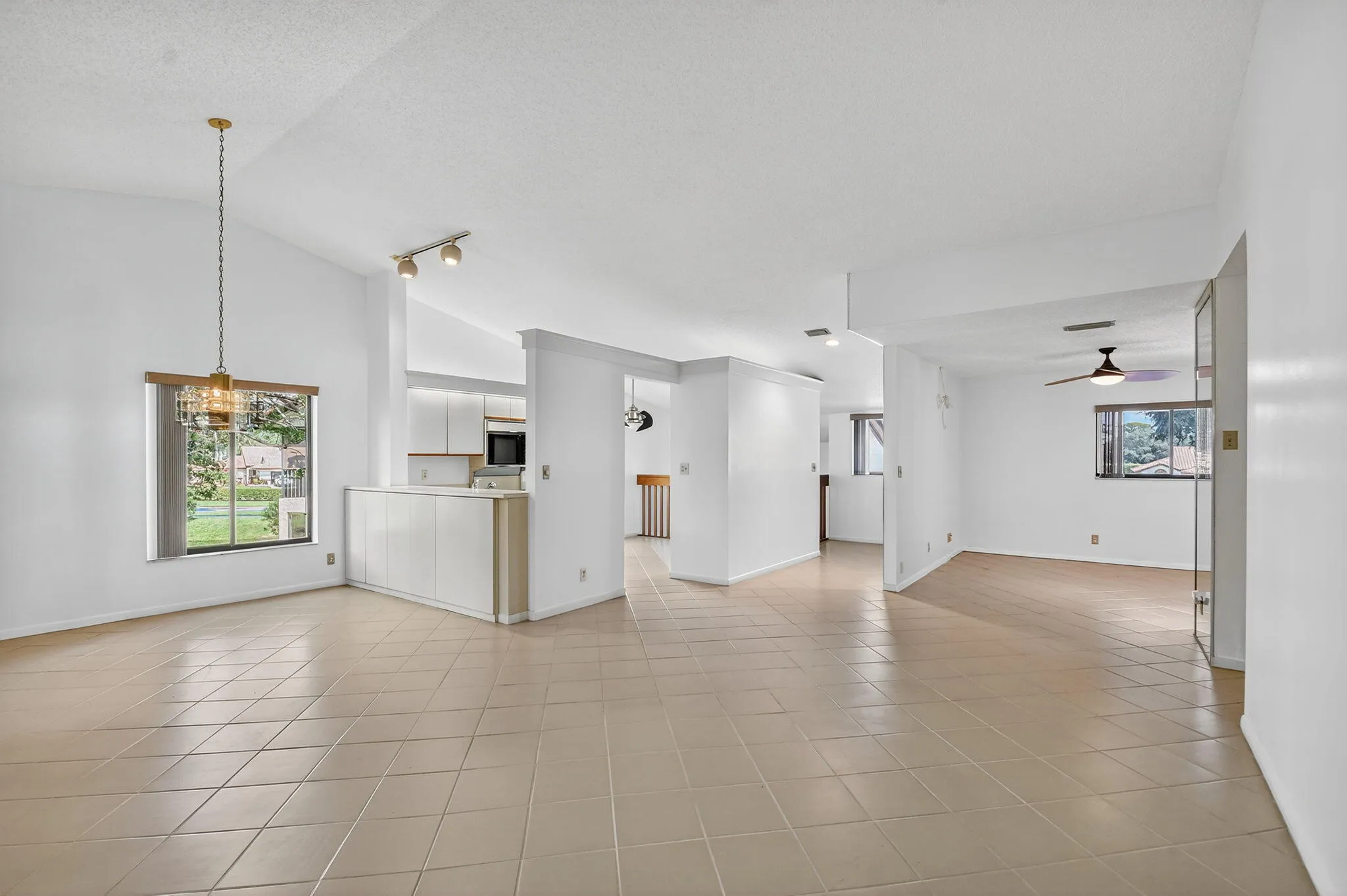 Open floor plan living/dining