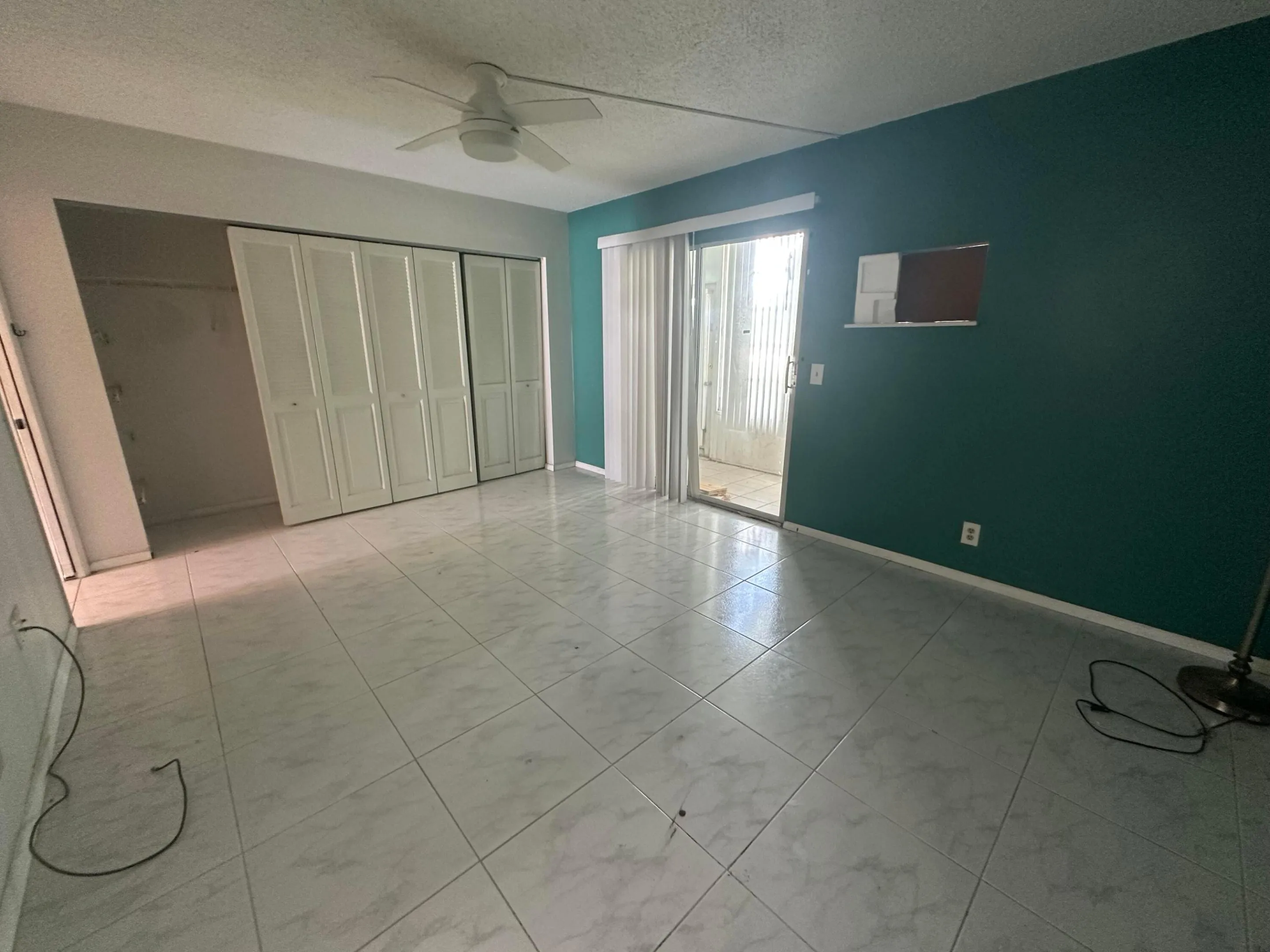 Bedroom with large closet
