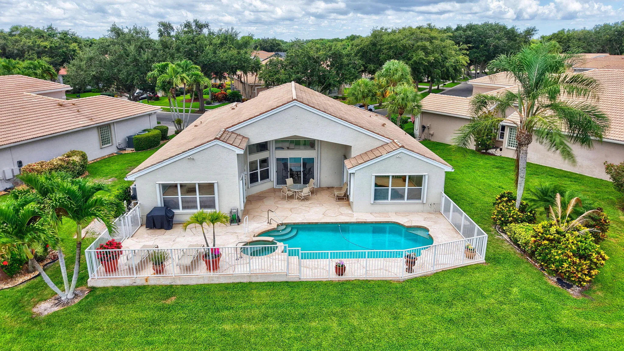 AERIAL VIEW OF BACK OF HOUSE