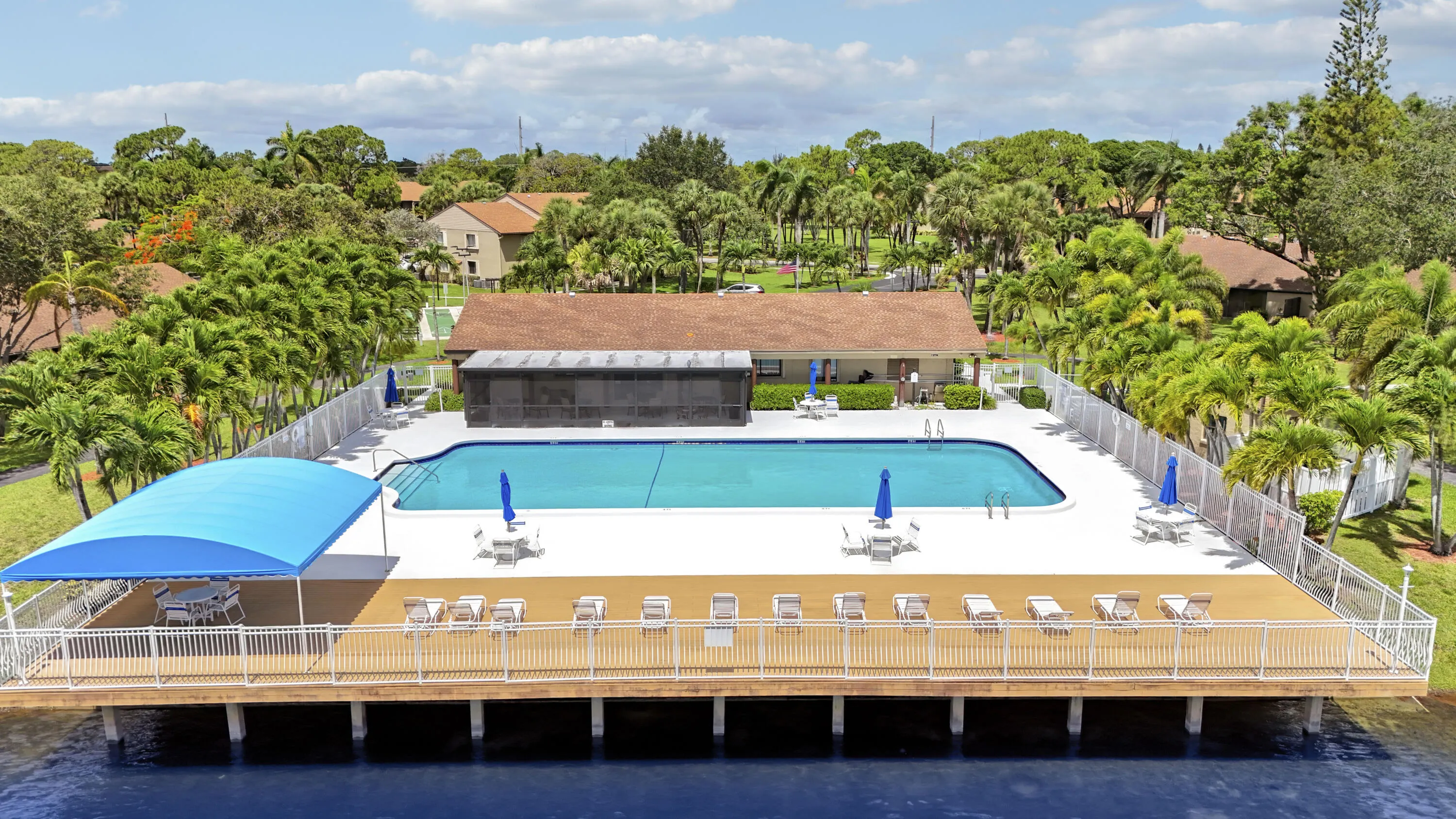 Aerial view of community pool