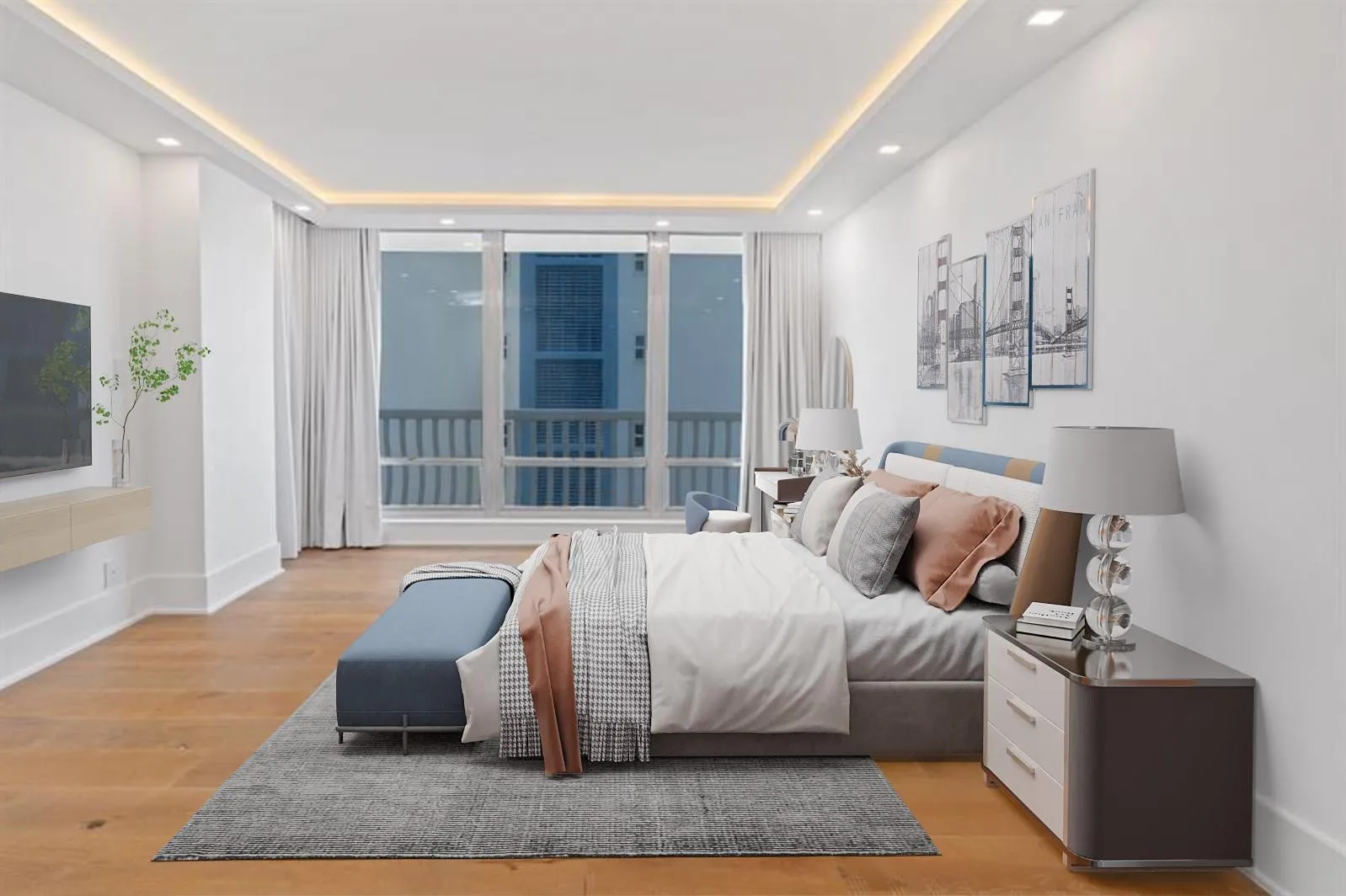 Master Bedroom staged