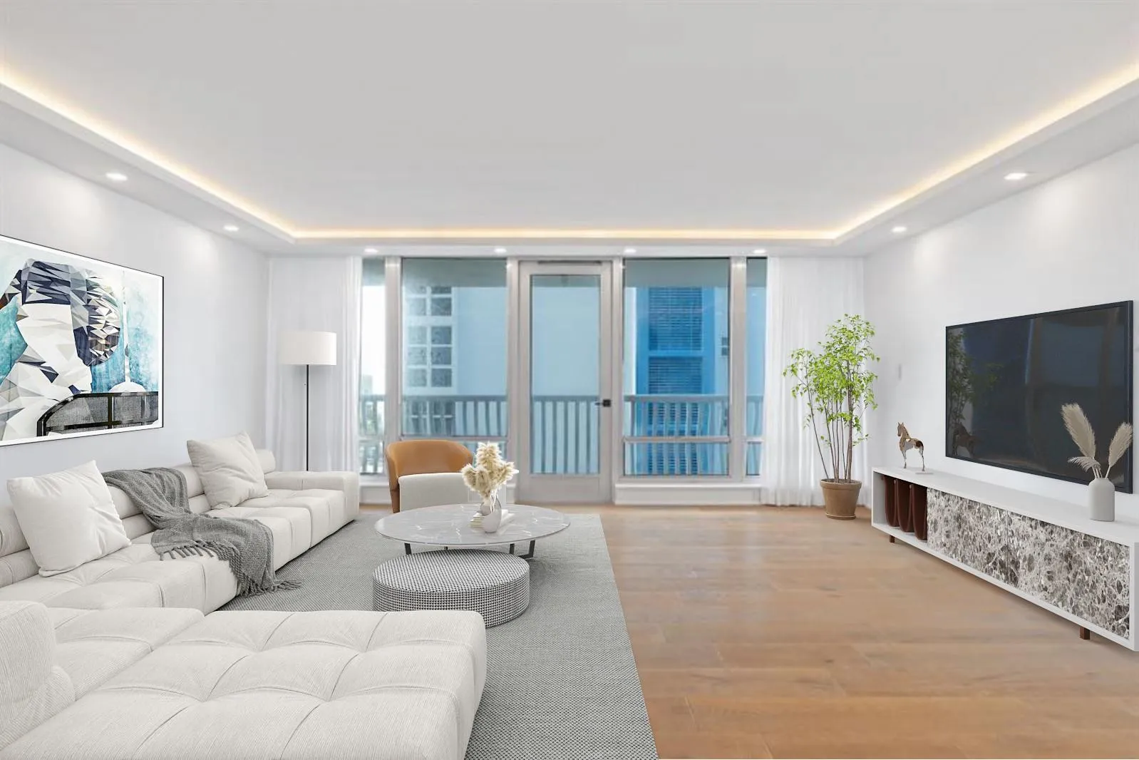 Living Room Virtually Staged