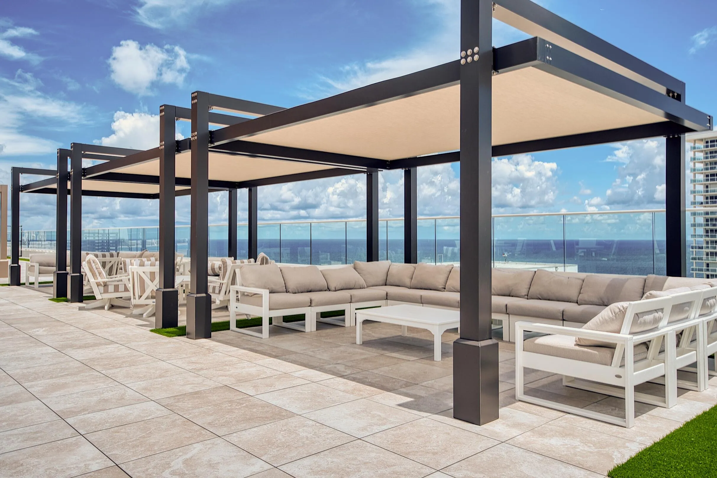 Rooftop Sundeck with Cabanas and new furniture