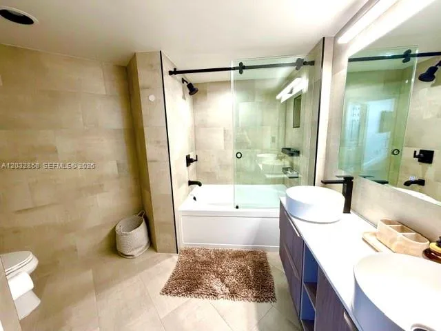 Primary bathroom double sinks