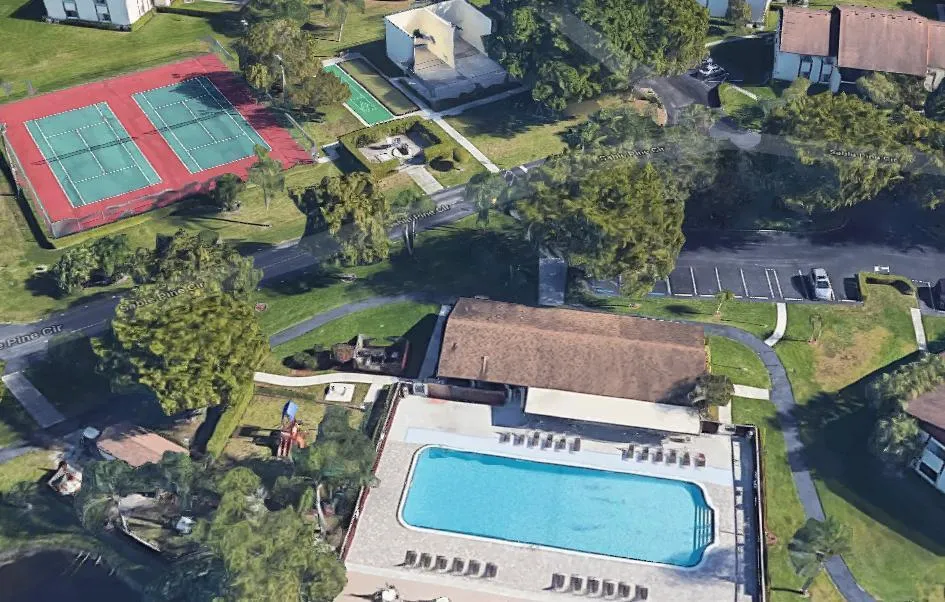 Aerial Pool and Tennis