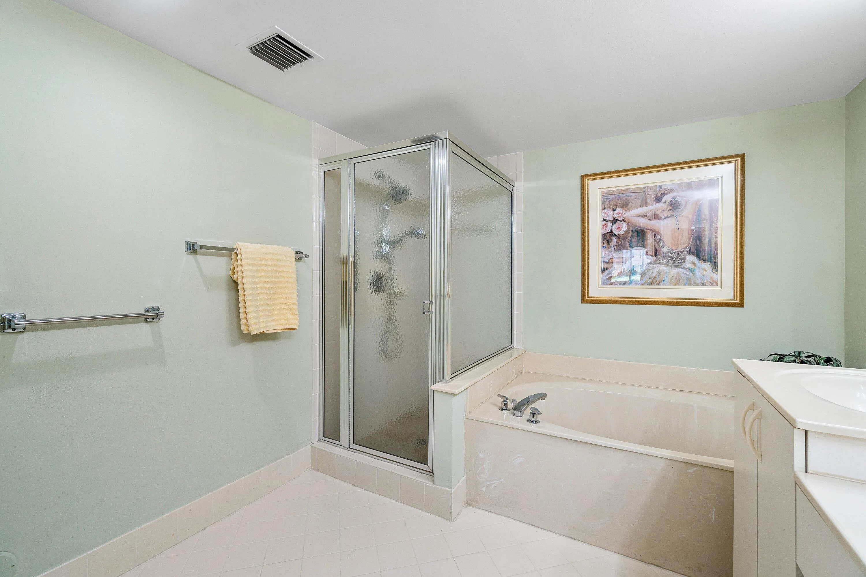 SEPARATE SOAKING TUB & SEPARATE SHOWER w/ BENCH