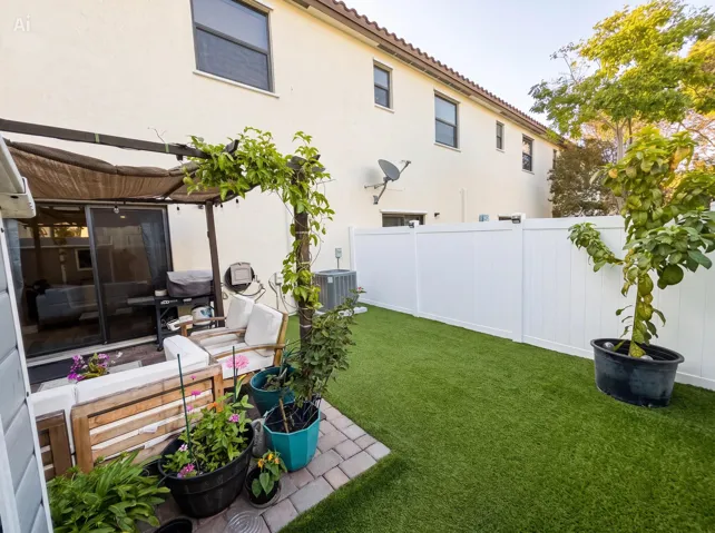 Private backyard