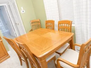 Accommodates a full dining room set.