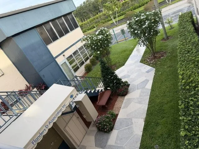 View from second story of courtyard nearest the unit.