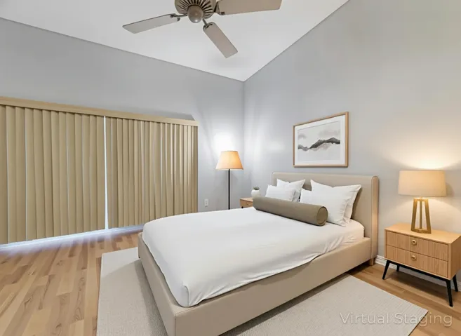 Primary Bedroom Staged