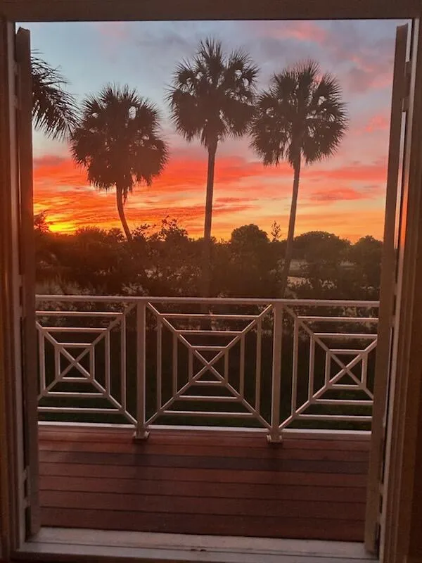 Warm skies doors open deck