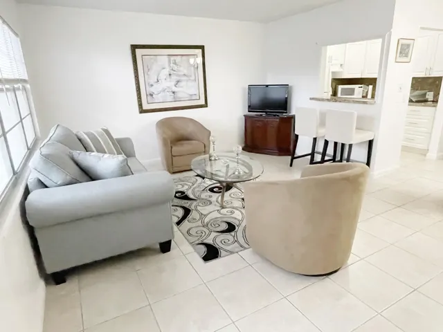 Living room and kitchen