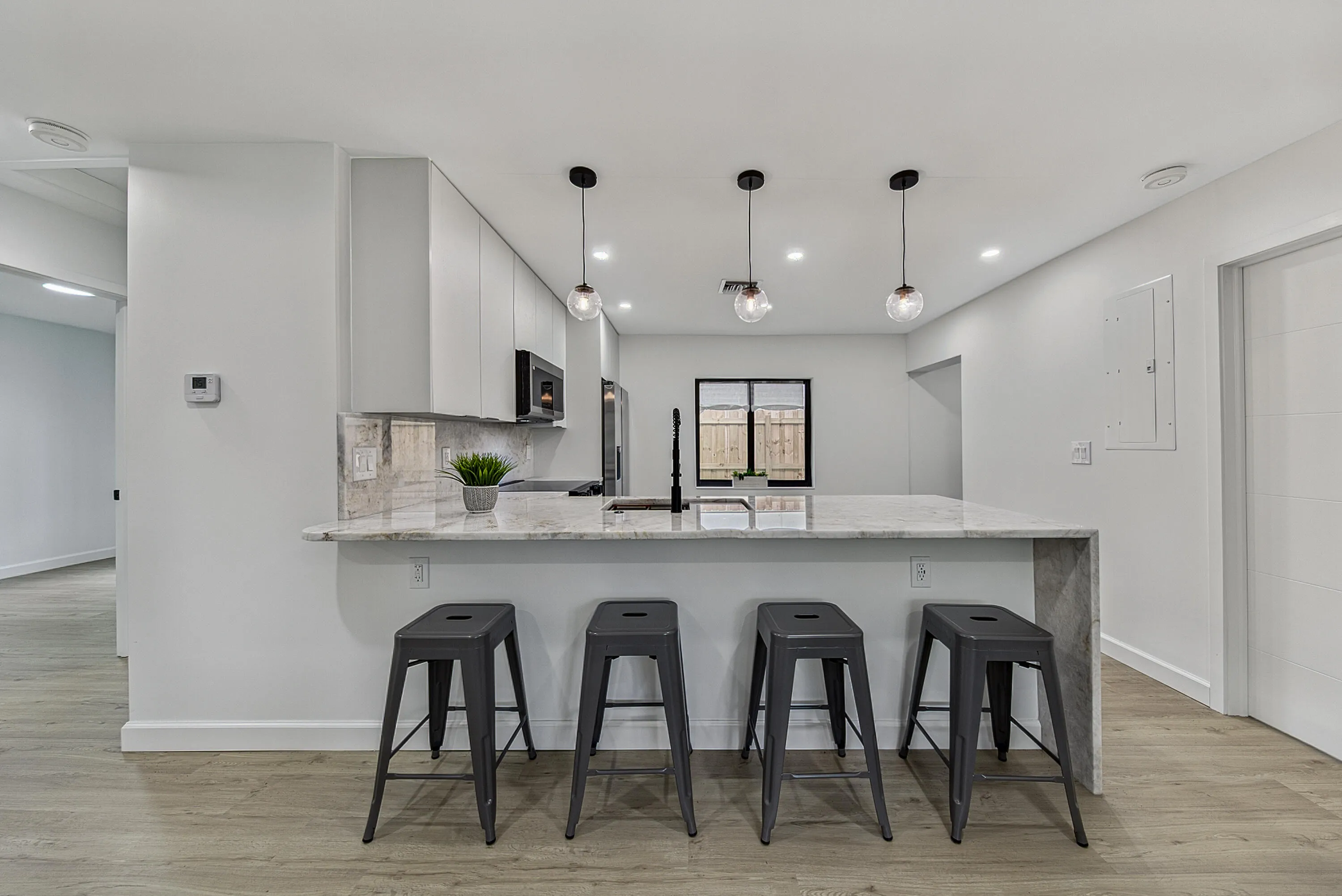 Beautiful kitchen with spacious counter peninsula