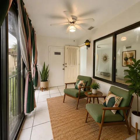 virtually staged balcony