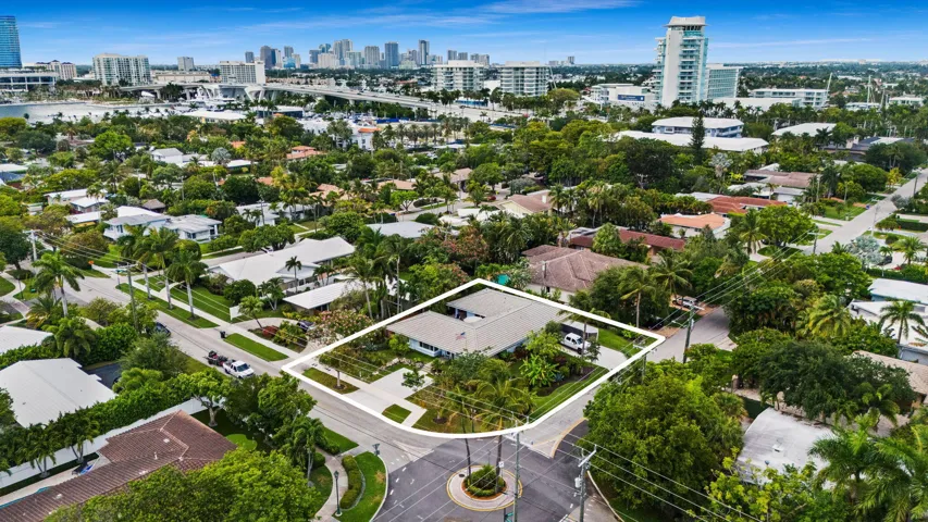 Aerial View - corner lot