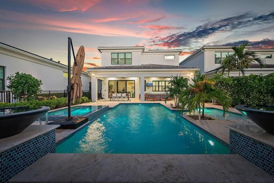 Pool and backyard