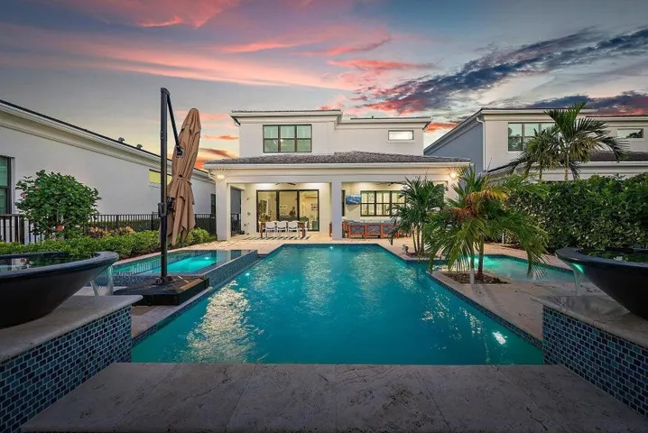 Pool and backyard