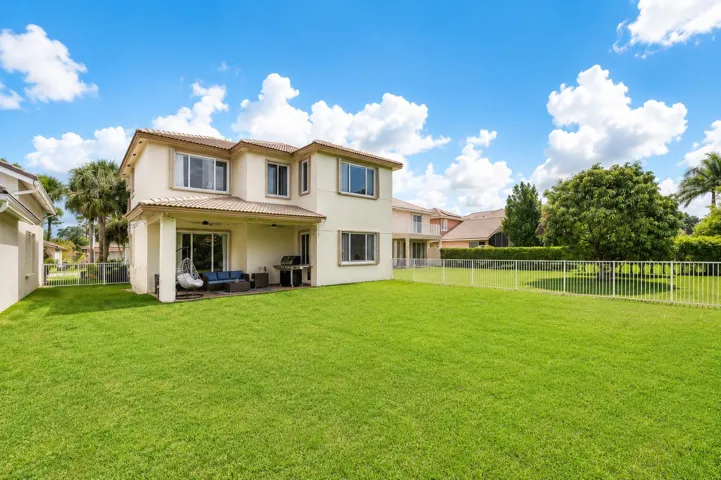 Mid-yard towards house
