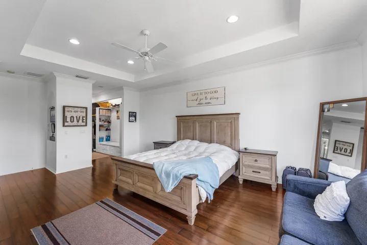 Primary bedroom towards bathroom