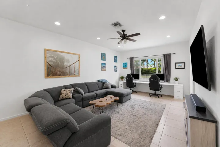 Kitchen into family room
