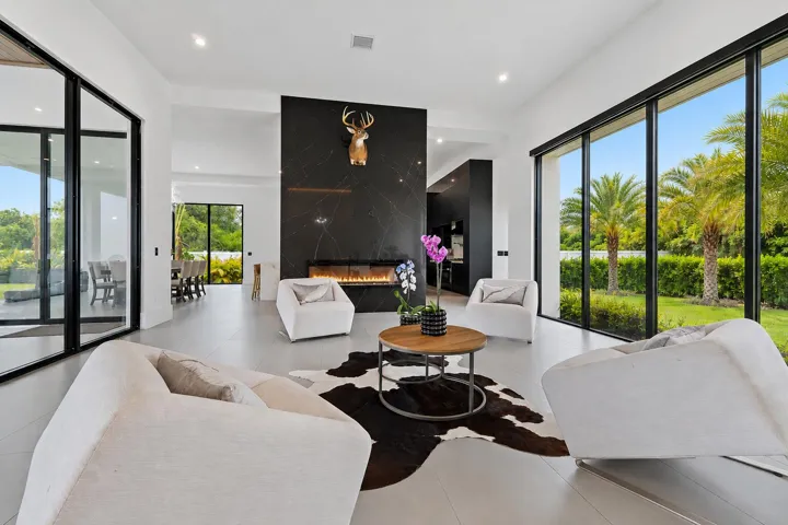 9741 SE Gomez piano room with fire place