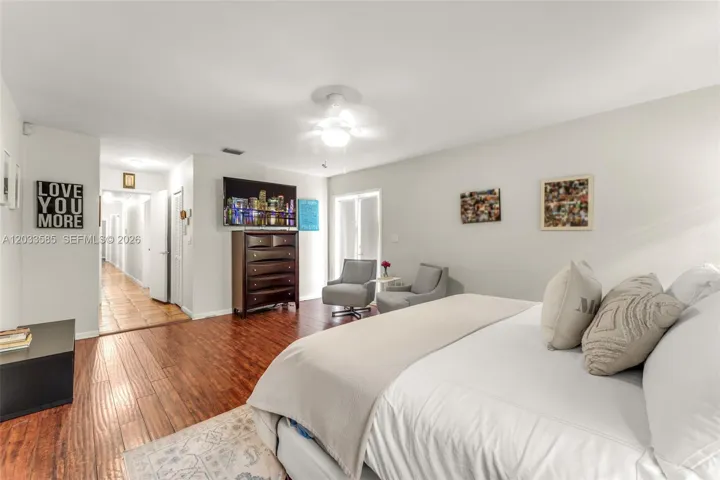 Master bedroom with sitting area or office area